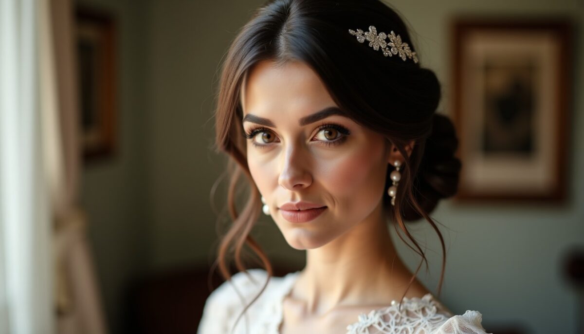 Guide élégant : sublimer sa coiffure de mariée avec des pinces en strass et perles